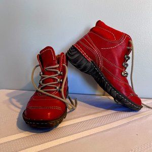 Josef Siebel Red Ankle Boots